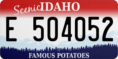 ID license plate E504052