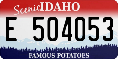 ID license plate E504053