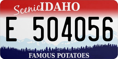 ID license plate E504056
