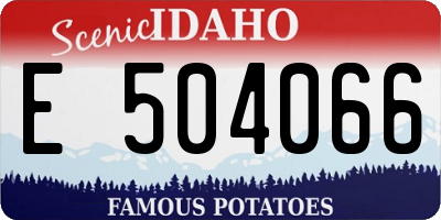 ID license plate E504066