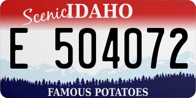 ID license plate E504072