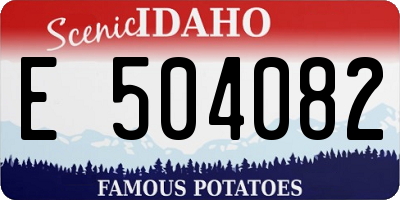 ID license plate E504082