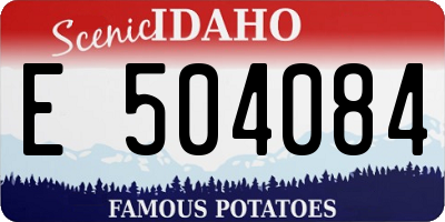 ID license plate E504084