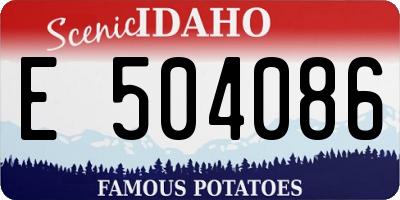 ID license plate E504086
