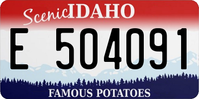ID license plate E504091