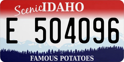 ID license plate E504096