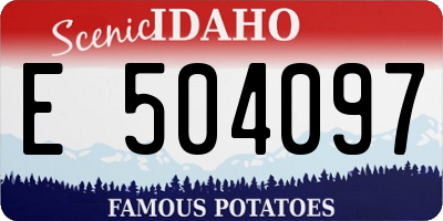 ID license plate E504097