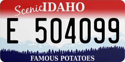 ID license plate E504099
