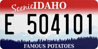 ID license plate E504101