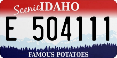 ID license plate E504111