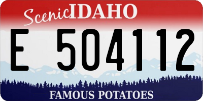 ID license plate E504112