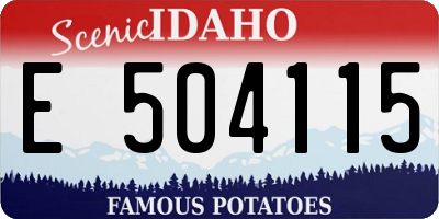 ID license plate E504115
