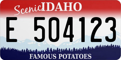 ID license plate E504123