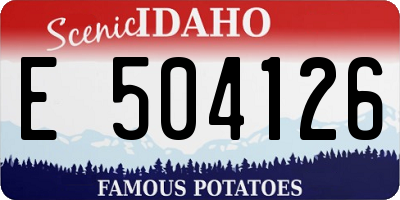 ID license plate E504126