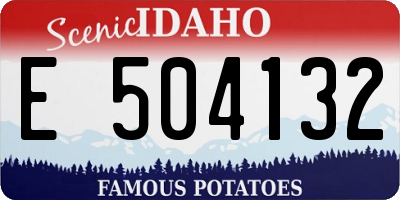 ID license plate E504132