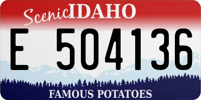 ID license plate E504136