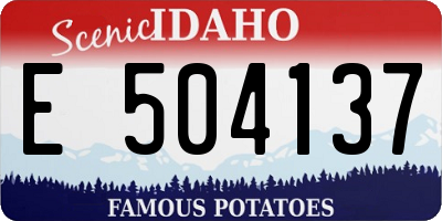 ID license plate E504137