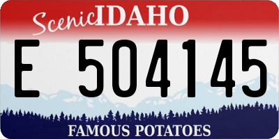 ID license plate E504145