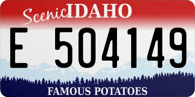 ID license plate E504149