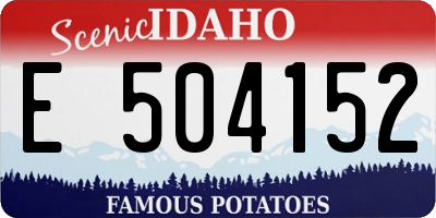 ID license plate E504152