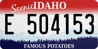 ID license plate E504153