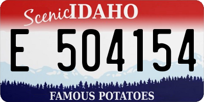 ID license plate E504154