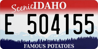 ID license plate E504155