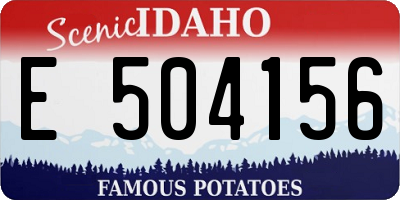 ID license plate E504156