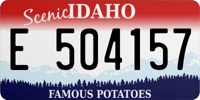 ID license plate E504157