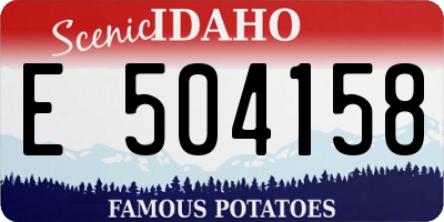 ID license plate E504158