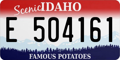 ID license plate E504161