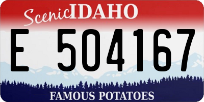 ID license plate E504167