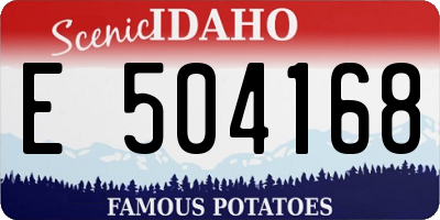 ID license plate E504168