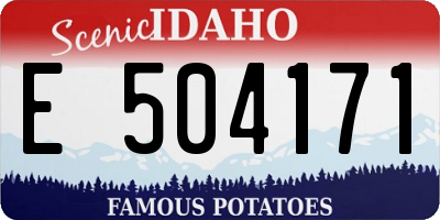 ID license plate E504171