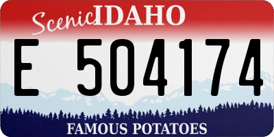 ID license plate E504174