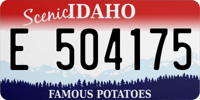 ID license plate E504175