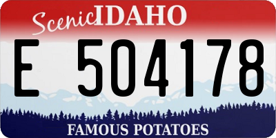 ID license plate E504178