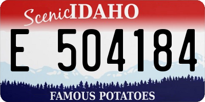 ID license plate E504184
