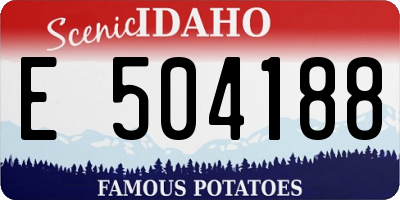 ID license plate E504188