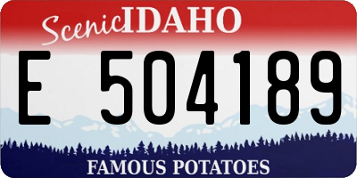 ID license plate E504189