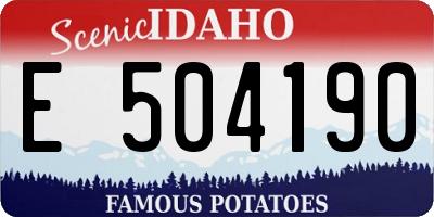 ID license plate E504190