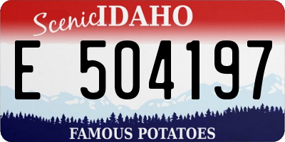 ID license plate E504197