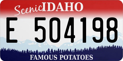 ID license plate E504198