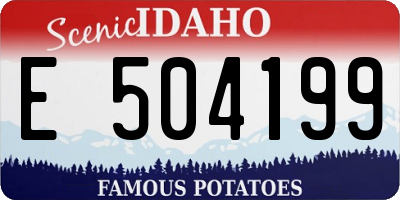 ID license plate E504199