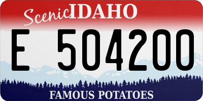 ID license plate E504200