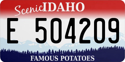 ID license plate E504209