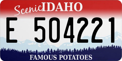 ID license plate E504221