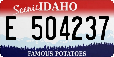 ID license plate E504237