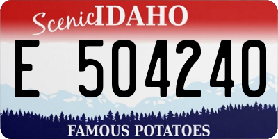 ID license plate E504240