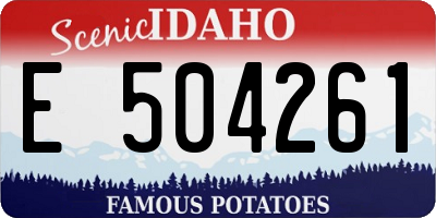 ID license plate E504261